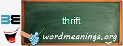 WordMeaning blackboard for thrift